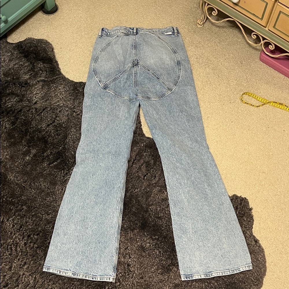 Peace Light Blue Denim Jeans